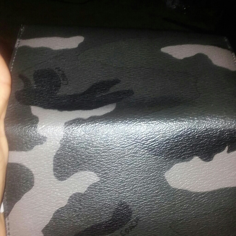Grey Camo Coach Wallet